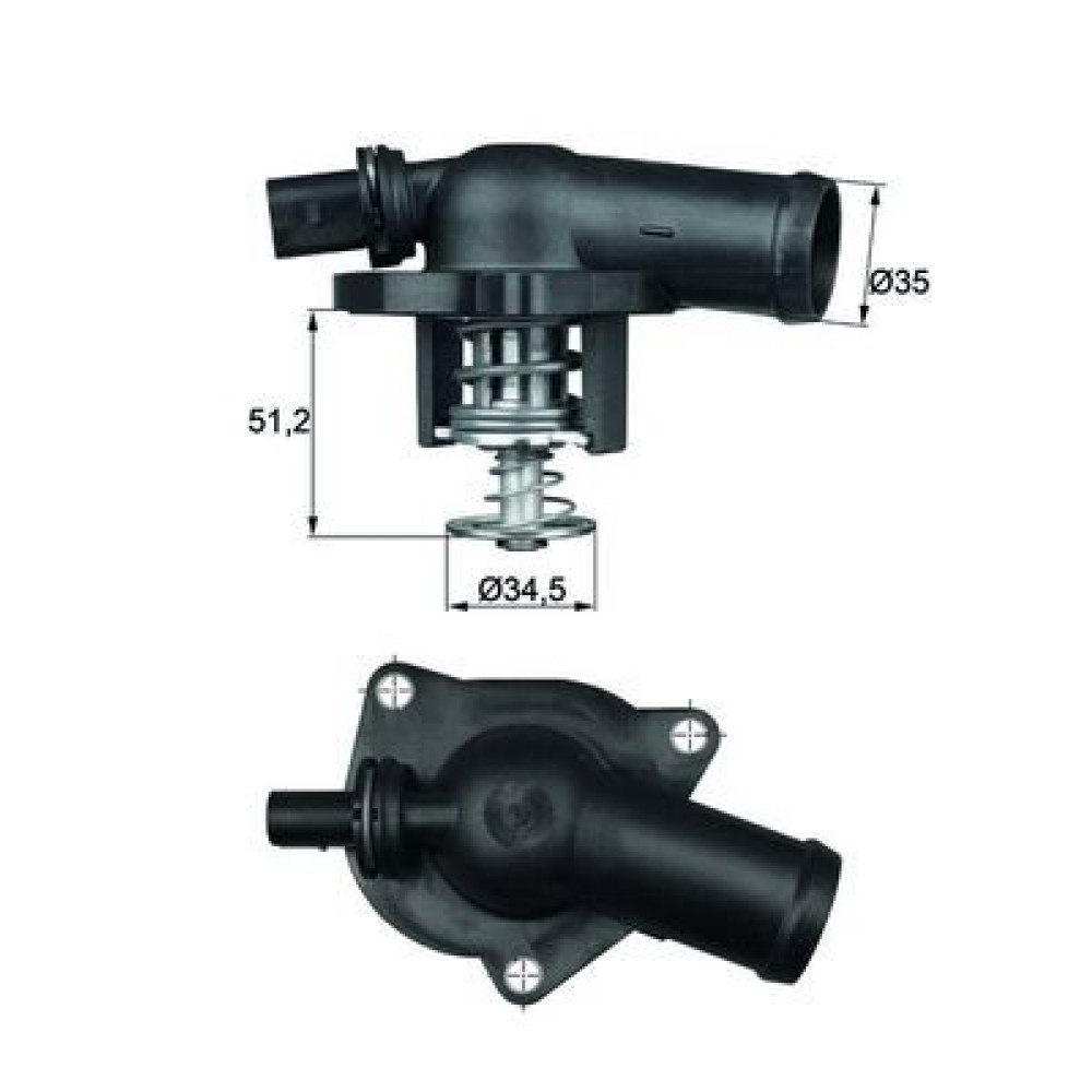 Behr Mahle Thermostat Kühlmittelthermostat für VW Golf 4 IV 1.6 FSI 1J1 TI17109
