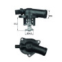 Behr Mahle Thermostat Kühlmittelthermostat für VW Golf 4 IV 1.6 FSI 1J1 TI17109