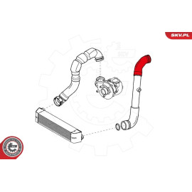 LADELUFTSCHLAUCH TURBOLADER für BMW E60 E61 525d 530d 535d 11617799401