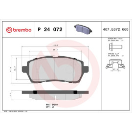 Brembo Bremsklötze Bremsbeläge Bremse Bremssystem VA für Ford Fiesta VIP24072