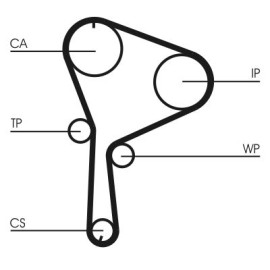 Contitech Zahnriemensatz komplett Wapu für Nissan Primera Renault 1.9d CT1064WP2