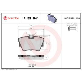 Brembo Bremsklötze Bremsbeläge hinten für Opel Vivaro Renault Trafic Fiat P59041