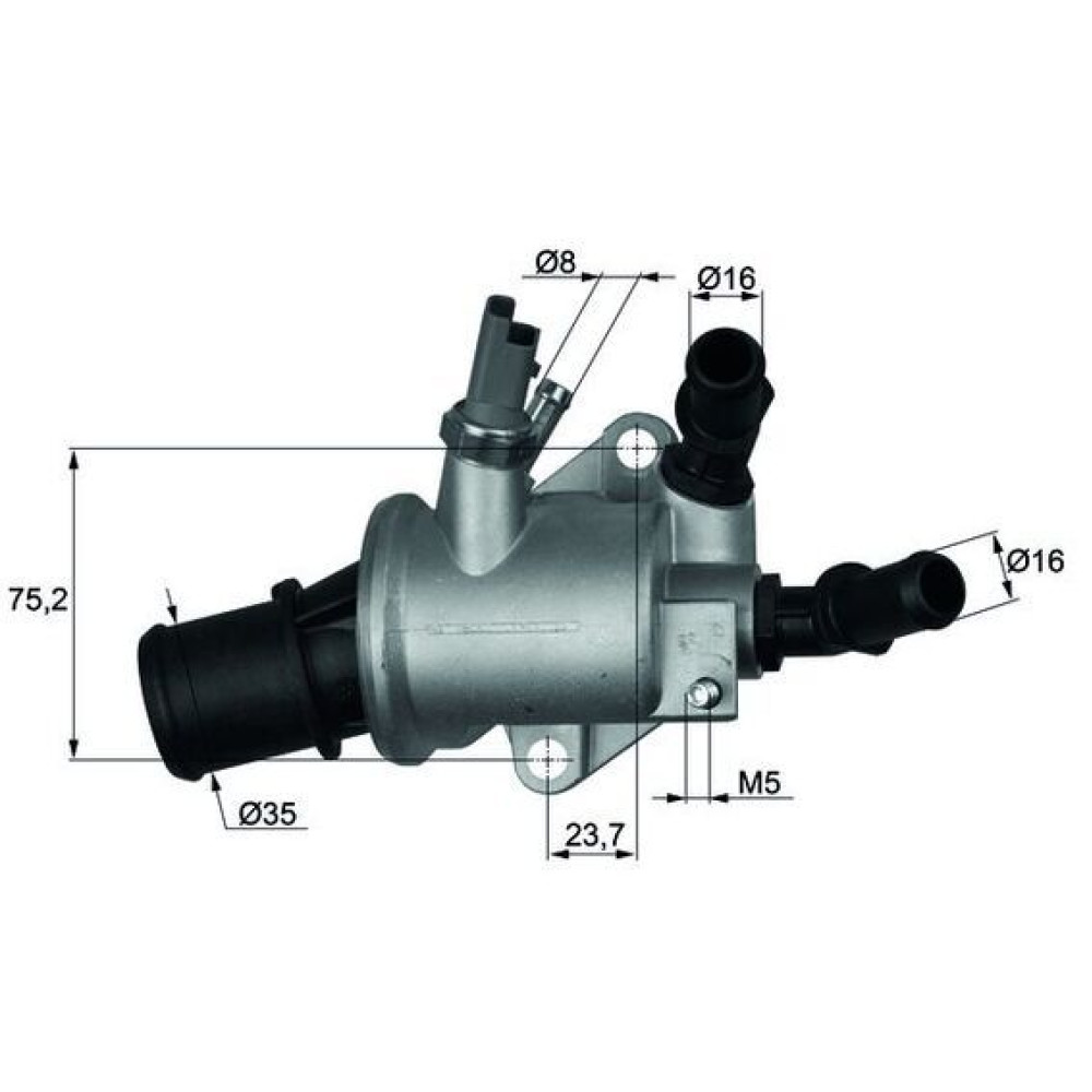 Behr Mahle TI14388 Thermostat für Opel Astra H Signum CC Vectra C Alfa Romeo 159