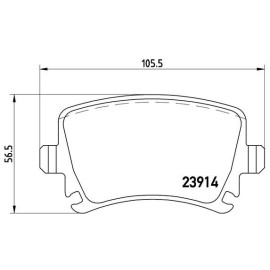 Brembo Bremsklötze Bremsbelag hinten für Audi A3 A6 TT Caddy Golf Plus Touran