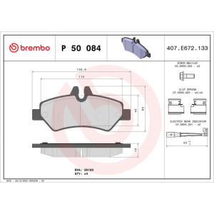 Brembo Bremsklötze Bremsbeläge hinten für Mercedes..