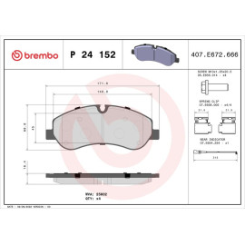 Brembo Bremsklötze Bremsbeläge vorne für Ford Tourneo Transi 2.0 2.2 TDCi P24152