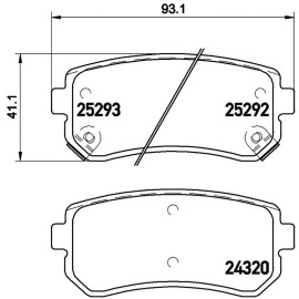 Brembo Bremsklötze Bremsbeläge hinten Hyundai i30 ix35 Tucson Kia Cee'd P30051