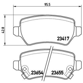 Brembo Bremsklötze Bremsbeläge hinten für Opel Astra G Corsa Meriva Kia CEE'D