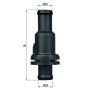 BEHR GEHÄUSETHERMOSTAT THERMOSTAT für VW GOLF 5 2.0 GTI AXX BWA BPY CAWB TH 580