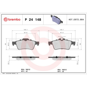 Brembo Bremsklötze Bremsbeläge hinten für Ford C-M..
