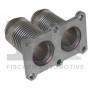 Reparatursatz m. Dichtung Flexrohr Hosenrohr mit Flansch für VW Polo APF AUR AFT