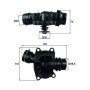Behr Mahle TI23388 Thermostat für BMW E46 330d E39 525-530d E38 730d X5 E53 3.0d