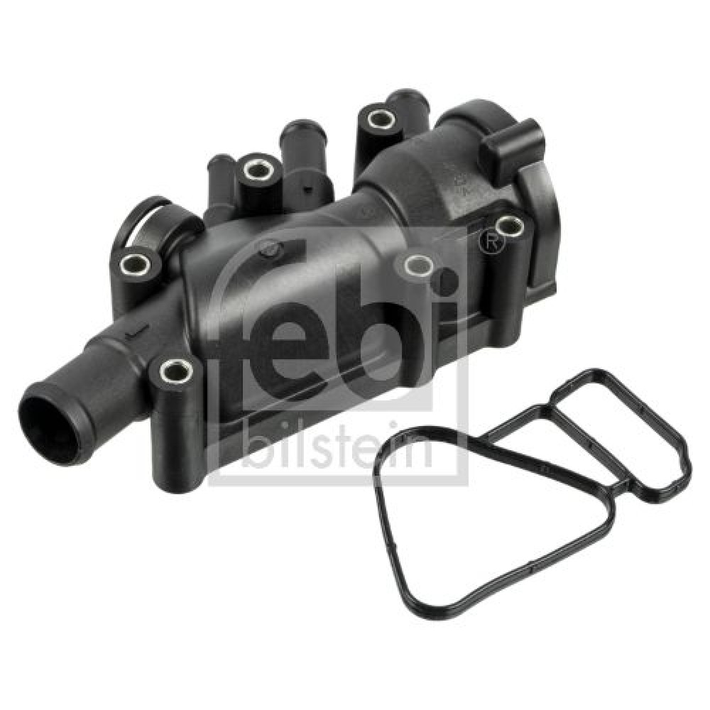 Febi Bilstein 174458 Thermostatgehäuse Thermostat Dichtung Kühlwasser für Ford