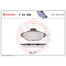 Brembo Bremsklötze Bremsbeläge vorne für Fiat Panda Punto Seicento Lancia P23096